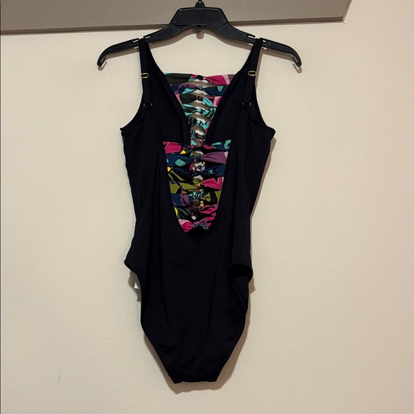 Bleu Rod Beattie Jungle Book Knotted Plunge One Piece Swimsuit SZ 6 NWT - Picture 5 of 6